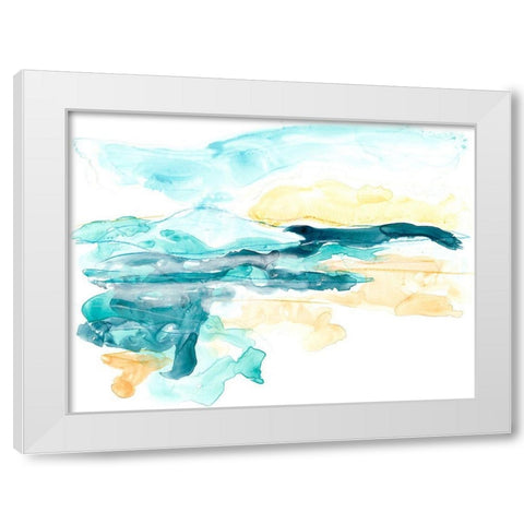Liquid Lakebed II White Modern Wood Framed Art Print by Vess, June Erica