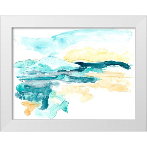 Liquid Lakebed II White Modern Wood Framed Art Print by Vess, June Erica