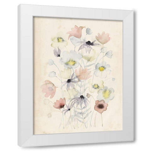 Garden Whisper I White Modern Wood Framed Art Print by Popp, Grace