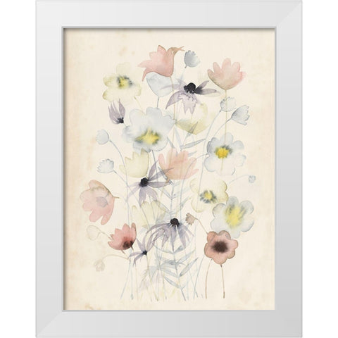 Garden Whisper I White Modern Wood Framed Art Print by Popp, Grace