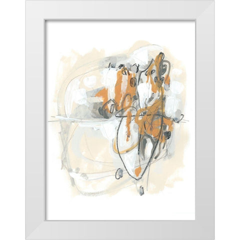 Spur II White Modern Wood Framed Art Print by Vess, June Erica