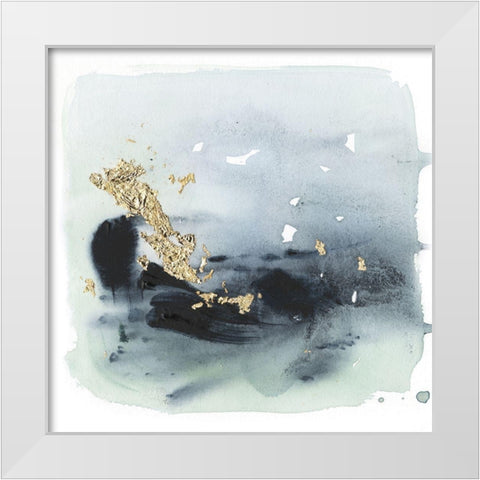 Cerulean and Gold II White Modern Wood Framed Art Print by Borges, Victoria