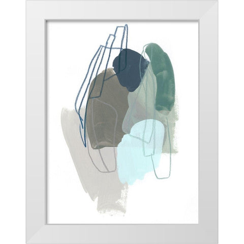 Coda II White Modern Wood Framed Art Print by Vess, June Erica