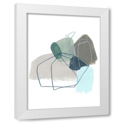 Coda III White Modern Wood Framed Art Print by Vess, June Erica