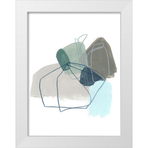 Coda III White Modern Wood Framed Art Print by Vess, June Erica
