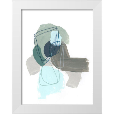 Coda IV White Modern Wood Framed Art Print by Vess, June Erica