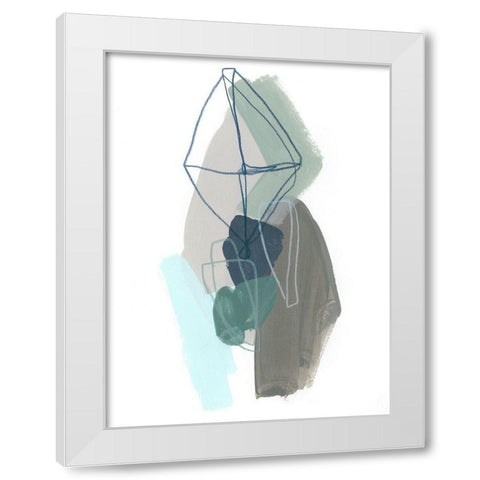 Coda V White Modern Wood Framed Art Print by Vess, June Erica