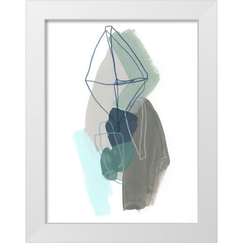Coda V White Modern Wood Framed Art Print by Vess, June Erica