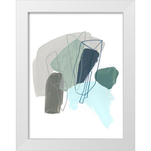 Coda VI White Modern Wood Framed Art Print by Vess, June Erica