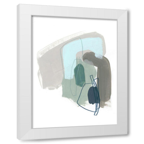 Coda VII White Modern Wood Framed Art Print by Vess, June Erica