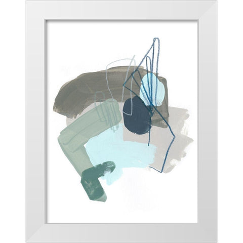 Coda VIII White Modern Wood Framed Art Print by Vess, June Erica