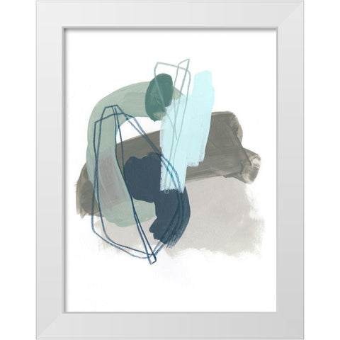 Coda IX White Modern Wood Framed Art Print by Vess, June Erica