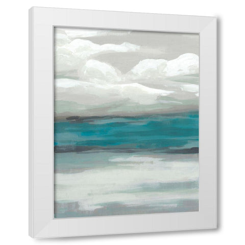 Storm Front III White Modern Wood Framed Art Print by Vess, June Erica