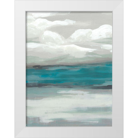 Storm Front III White Modern Wood Framed Art Print by Vess, June Erica