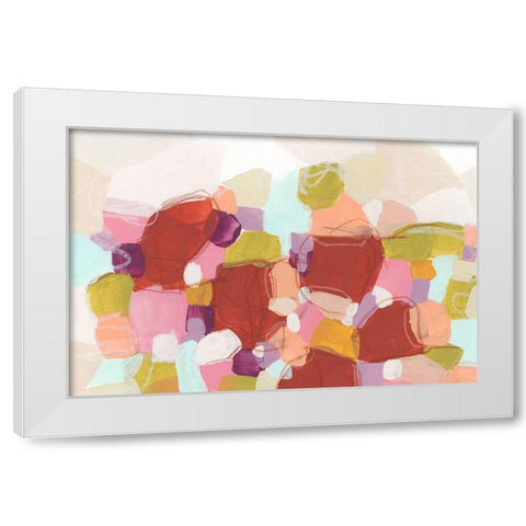 Color Cartography I White Modern Wood Framed Art Print by Vess, June Erica