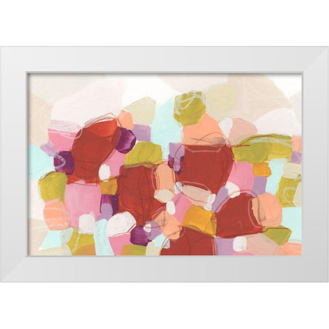 Color Cartography I White Modern Wood Framed Art Print by Vess, June Erica