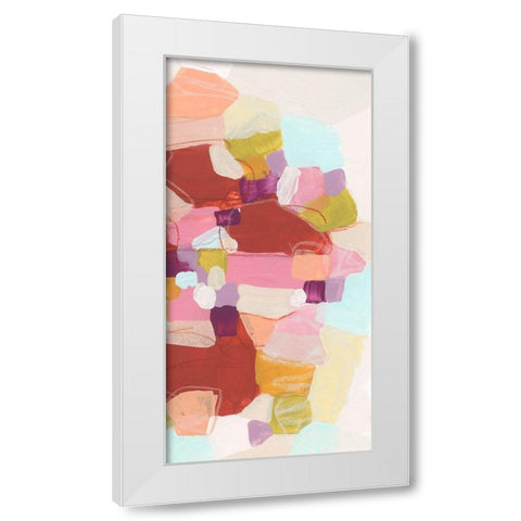 Color Cartography III White Modern Wood Framed Art Print by Vess, June Erica