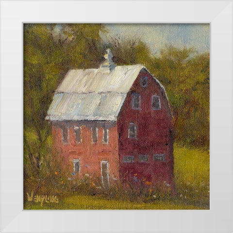 Country Road I White Modern Wood Framed Art Print by Wendling, Marilyn