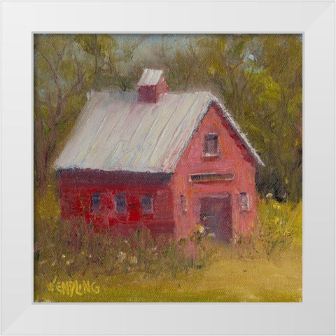 Country Road II White Modern Wood Framed Art Print by Wendling, Marilyn