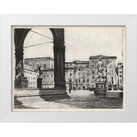 Scenes in Firenze I White Modern Wood Framed Art Print by Unknown