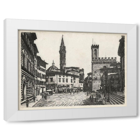 Scenes in Firenze II White Modern Wood Framed Art Print by Unknown