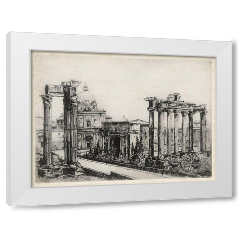 Scenes in Roma White Modern Wood Framed Art Print by Unknown