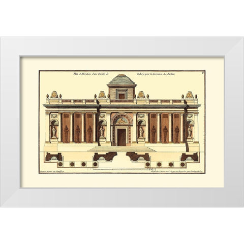 Architectural Facade IV White Modern Wood Framed Art Print by Deneufforge