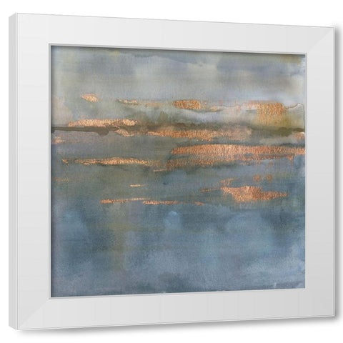 Copper Emulsion II White Modern Wood Framed Art Print by Borges, Victoria
