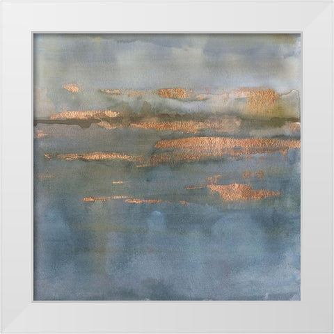 Copper Emulsion II White Modern Wood Framed Art Print by Borges, Victoria