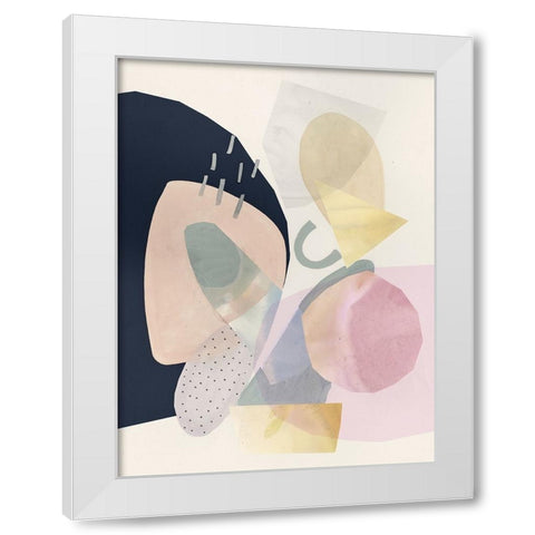 Sorbet I White Modern Wood Framed Art Print by Borges, Victoria