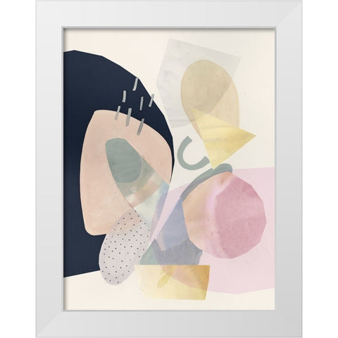 Sorbet I White Modern Wood Framed Art Print by Borges, Victoria