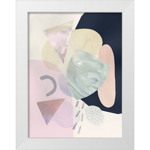 Sorbet II White Modern Wood Framed Art Print by Borges, Victoria