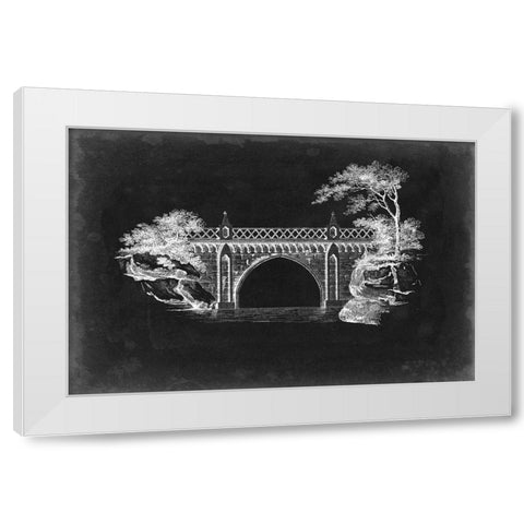 Bridge Schematic I White Modern Wood Framed Art Print by Vision Studio