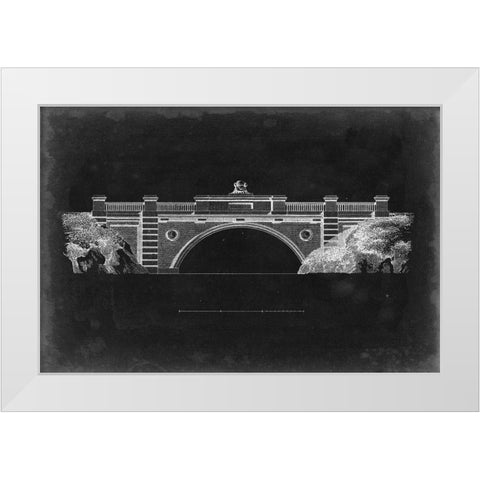 Bridge Schematic II White Modern Wood Framed Art Print by Vision Studio