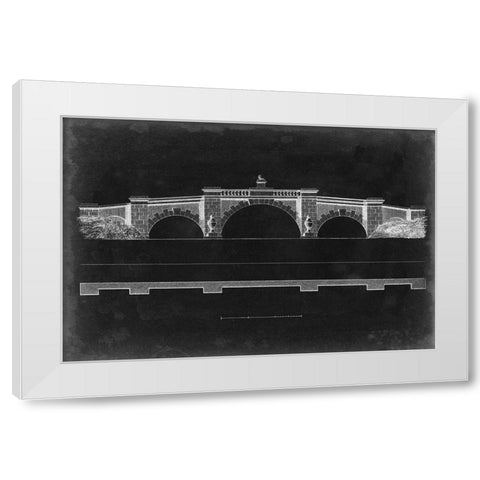 Bridge Schematic III White Modern Wood Framed Art Print by Vision Studio