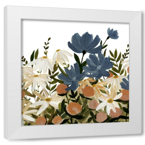 Wildflower Garden I White Modern Wood Framed Art Print by Scarvey, Emma