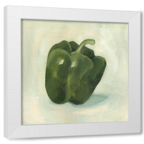 Pepper Study I White Modern Wood Framed Art Print by Scarvey, Emma