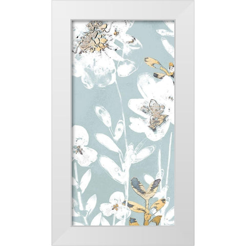 Blossom Patina III White Modern Wood Framed Art Print by Vess, June Erica