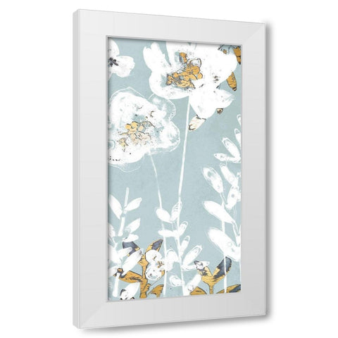 Blossom Patina IV White Modern Wood Framed Art Print by Vess, June Erica