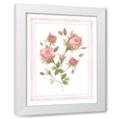 Rose Pattern II White Modern Wood Framed Art Print by Scarvey, Emma