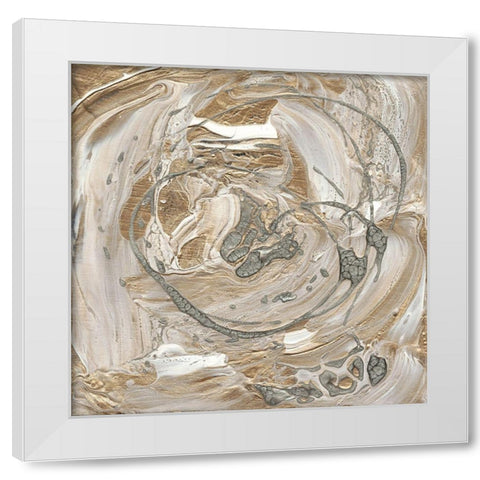 Silver and Gold I White Modern Wood Framed Art Print by Ludwig, Alicia
