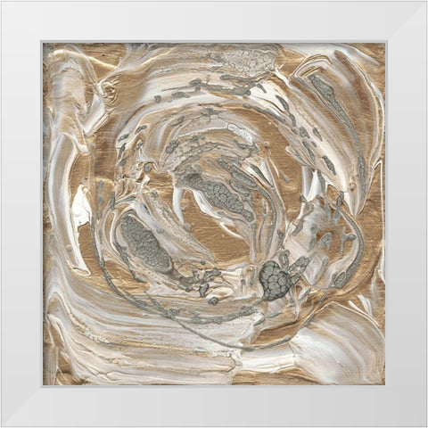 Silver and Gold II White Modern Wood Framed Art Print by Ludwig, Alicia