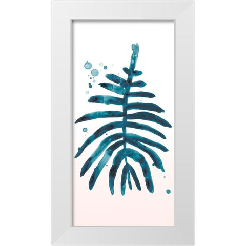 Stems in Indigo II White Modern Wood Framed Art Print by Vess, June Erica
