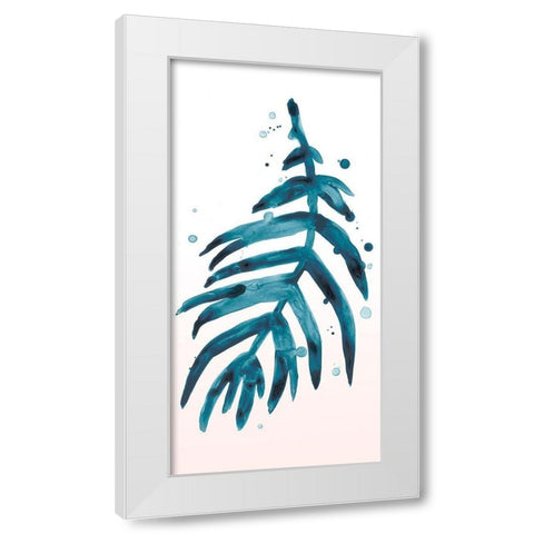 Stems in Indigo IV White Modern Wood Framed Art Print by Vess, June Erica