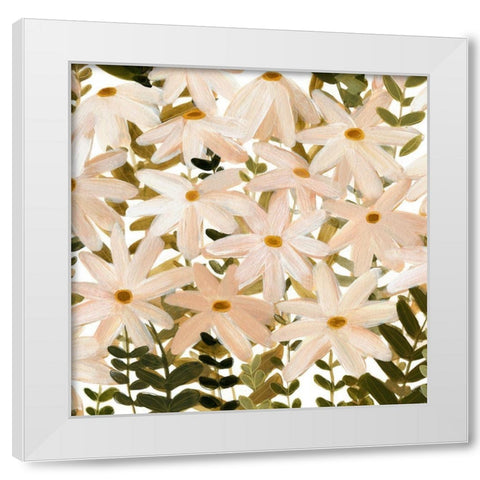 Daisy Field I White Modern Wood Framed Art Print by Scarvey, Emma