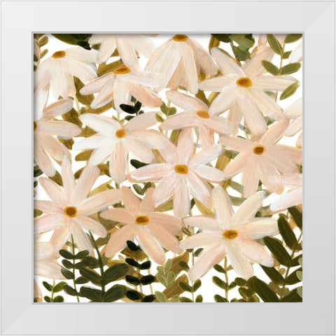 Daisy Field I White Modern Wood Framed Art Print by Scarvey, Emma