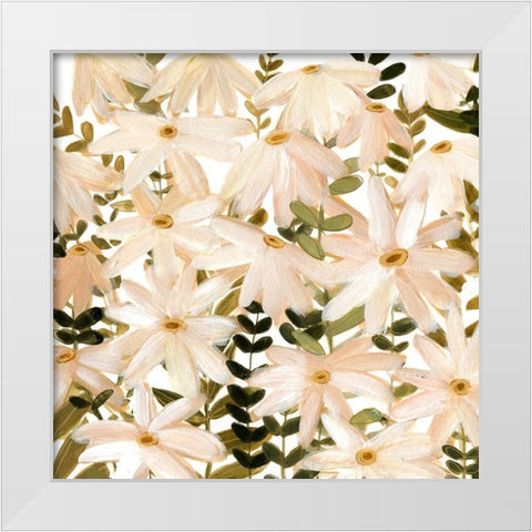 Daisy Field II White Modern Wood Framed Art Print by Scarvey, Emma