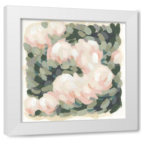 Blush and Celadon I White Modern Wood Framed Art Print by Vess, June Erica