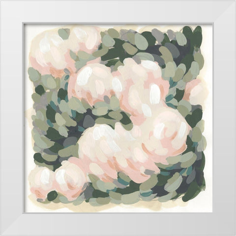 Blush and Celadon I White Modern Wood Framed Art Print by Vess, June Erica