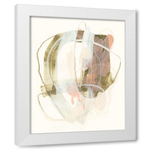 Hyacinth Gesture III White Modern Wood Framed Art Print by Vess, June Erica